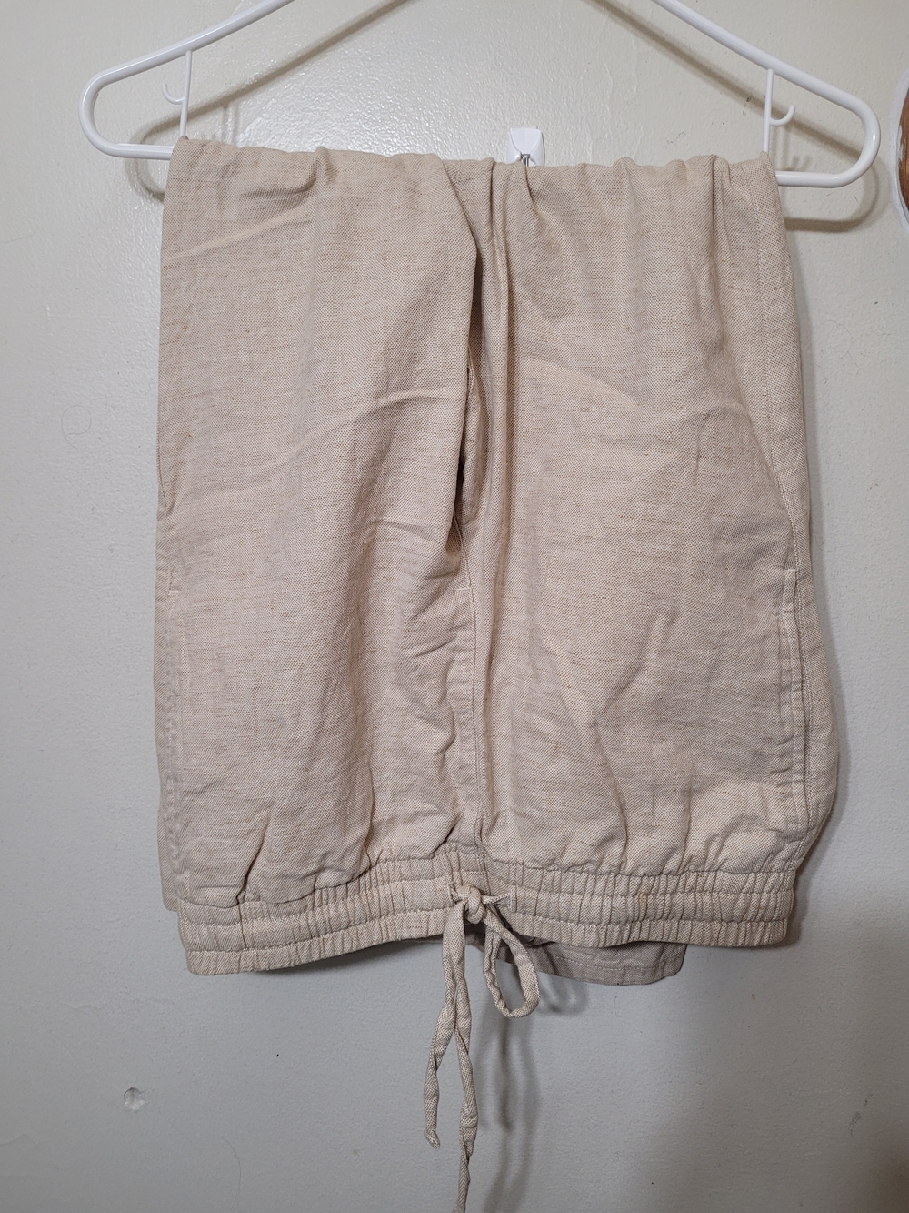 Pacsun Womens Cotten And Linen Blend Pants Small Straight Ivory Or cream? (C)